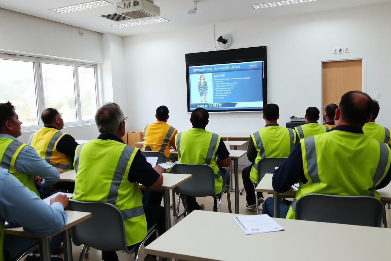 HSE trainer delivering a classroom session to safety students